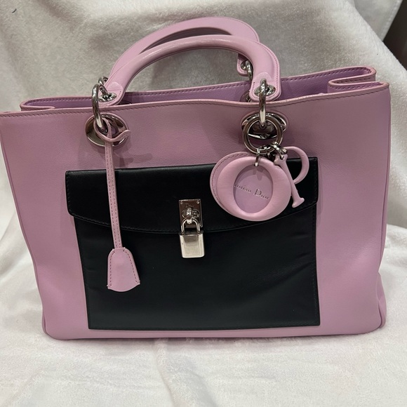 Dior Pink and Black Tote Bag - Picture 1 of 7